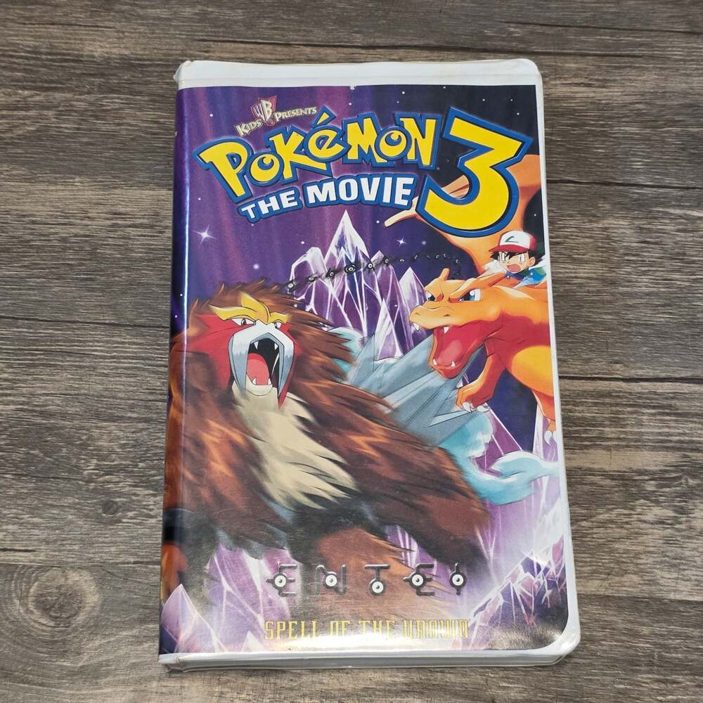 Pokémon 3 The Movie VHS 2001 Warner Bros Former Rental “Be Kind Rewind